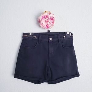 J Brand Black Shorts with Zipper Details